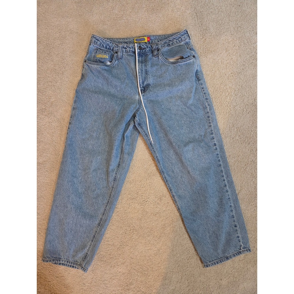 Empyre Loose Fit Skater Jeans Men 33 Light Wash Blue Baggy Streetwear Excellent